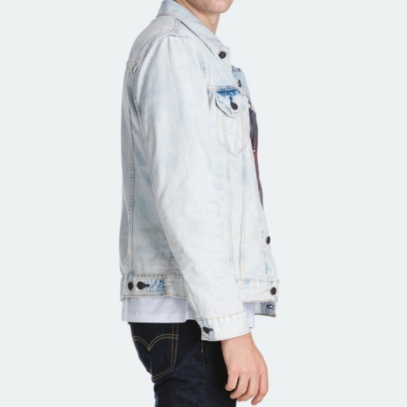 Levi's Bleach Acid Wash Denim Trucker Jacket M - Picture 14 of 16